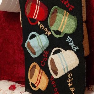 Colorful Latch Hook Coffee Mug Rug New